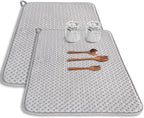 2 Pack Microfiber Dish Drying Mat, 24*17 inch Absorbent Dish Drainer Kitchen by Meirrnyyu
