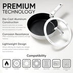 CAROTE 22pcs Pots and Pans Set Non Stick, Detachable Handle Cookware Set White - Image 4