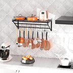 OROPY 31 Inch Wall Mounted Pot Rack Storage Shelf - Image 6