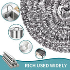 Carrie Joe Stainless Steel Scourer Heavy Duty Scrubber Pads Steel Wool Pack of 6 - Image 6