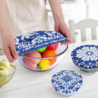 5 Pieces Bowl Covers Reusable, 5 Size Elastic Cloth Bowl Covers - Image 5