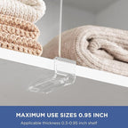 HBlife 12 Inches Tall Clear Shelf Dividers, 12 Pack Purse Organizer - Image 4