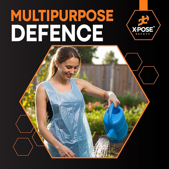Xpose Safety 100 Blue Plastic Disposable Aprons - Image 5