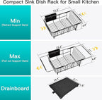 JASIWAY Dish Drying Rack in Sink, Expandable Stainless Steel Dish Drainers - Image 4
