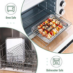 Homikit Toaster Oven Pan with Rack Set, 9 x 7 Inch Small Baking Sheet with Wire - Image 6