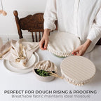 Beautiful Linen Cotton Blend Bowl Covers - Image 3
