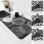 LuxStep Dish Drying Mat Super Absorbent Kitchen Counter Mat Rubber Backing - Image 4