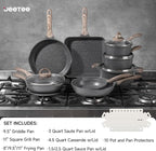 JEETEE Pots and Pans Set Non Stick 23pcs, Healthy Kitchen Cookware Sets - Image 2