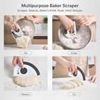 5-in-1 Dough Scraper & Flexible Bowl Scraper by Nextrend, Bread Scraper - Image 2
