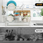 Dish Drying Rack, 2 Tier Dish Racks - Image 9