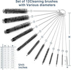 Ixiaoyoo Straw Cleaner Brush Set, 12 Pieces Botthle Cleaning Brush and Nylon - Image 8