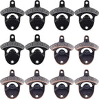 12 Packs Antique Copper Wall Mount Bottle Opener Bulk, Old Fashioned Beer Top by Wallmountedbottleopener