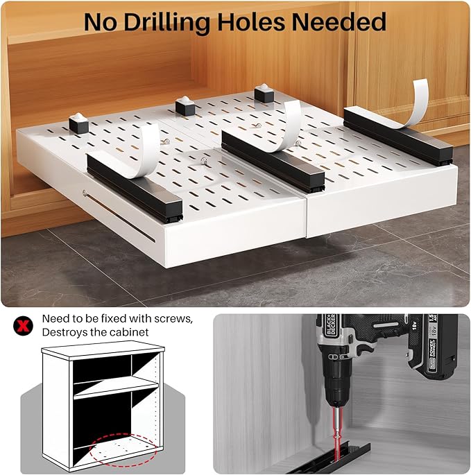 Pull out Cabinet Organizer, Expandable Width, Depth - Image 7