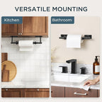 FORIOUS Paper Towel Holder Under Cabinet, Single Hand Operable - Image 9