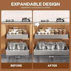 Seinloes 2Pack Expandable Pull Out Cabinet Organizer 21"Deep - Image 3