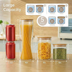 Multi Size - 5 Pack Glass Jars - Image 3
