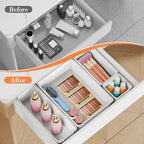 SpaceHacks 25 PCS Plastic Drawer Organizer Set, 4-Size Versatile Organizer - Image 4