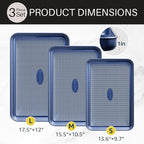 3Pcs Nonstick Baking Sheet, Baking Sheet Pan Set, Jelly Roll Pans, Cookies Sheet - Image 2