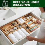 Bamboo Drawer Organizer 14 Pcs for Kitchen Multi-purpose Storage Dividers for - Image 7