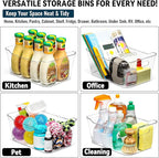 12 PACK Multiuse Clear Plastic Storage Bins - Image 7