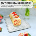 Half Sheet Pans with Rack Set, 18 Inch Commercial Quality Baking Sheet Pan Set - Image 4