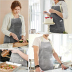 NLUS 2 Pack Kitchen Cooking Aprons, Adjustable Bib Waterproof Chef Apron - Image 7
