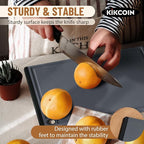 Kikcoin Plastic Cutting Boards for Kitchen, 3-Piece Large Cutting Board Set - Image 4