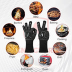 BBQ & Grill Gloves, Oven Gloves, 1472°F Silicone Oven Mitts Heat Resistant - Image 7
