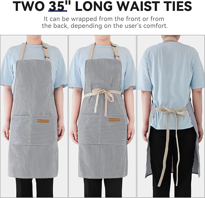 NLUS 2 Pack Cooking Aprons for Women - Image 5