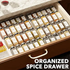 SpaceAid Bamboo White Spice Drawer Organizer, Expandable 4 Tier Spices Rack - Image 7