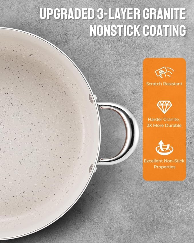 BEZIA 8 Quart Nonstick Stock Pot - Image 4