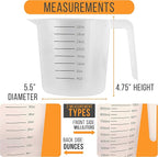 U.S. Kitchen Supply Plastic Measuring Cups - 32 oz Liquid Measuring Cup Set of - Image 3