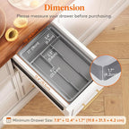 Lifewit Silverware Drawer Organizer Tray, Plastic Cutlery Storage - Image 2