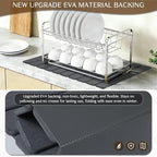 Large Stone Dish Drying Mat for Kitchen Counter, Thin & Light Quick Dry Stone - Image 4