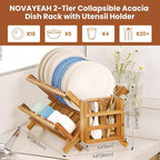 NOVAYEAH Acacia Wooden Dish Drying Rack - Image 5