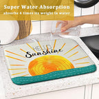 Summer Seaside Sunset over Sea Dish Drying Mat - Image 7