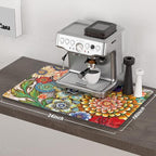 Rnivvi Coffee Mat, Hide Stain Rubber Backed Absorbent Dish Drying Pad - Image 2