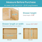 Vtopmart 8 Pack Shallow Drawer Dividers, 2.36" High 12.5"-20.8" Adjustable - Image 3