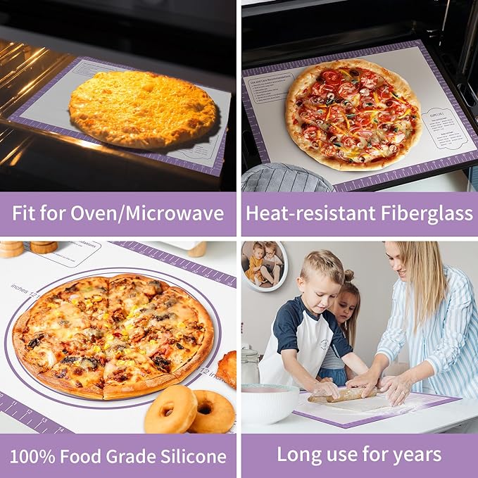 Non Stick Pastry Mat, Extra Large Silicone Baking Mat - Image 2