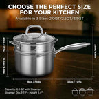 Tri-Ply Stainless Steel Sauce Pan - Image 3