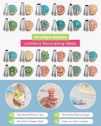 Kootek 32-Piece Piping Bags and Tips Set - Image 2