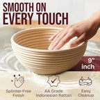 Superbaking 2 pcs Banneton Bread Proofing Basket, Sourdough Starter Kit - Image 3