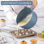 COOK WITH COLOR Nesting Plastic Mixing Bowl Set with Pour Spouts and Handles - Image 3