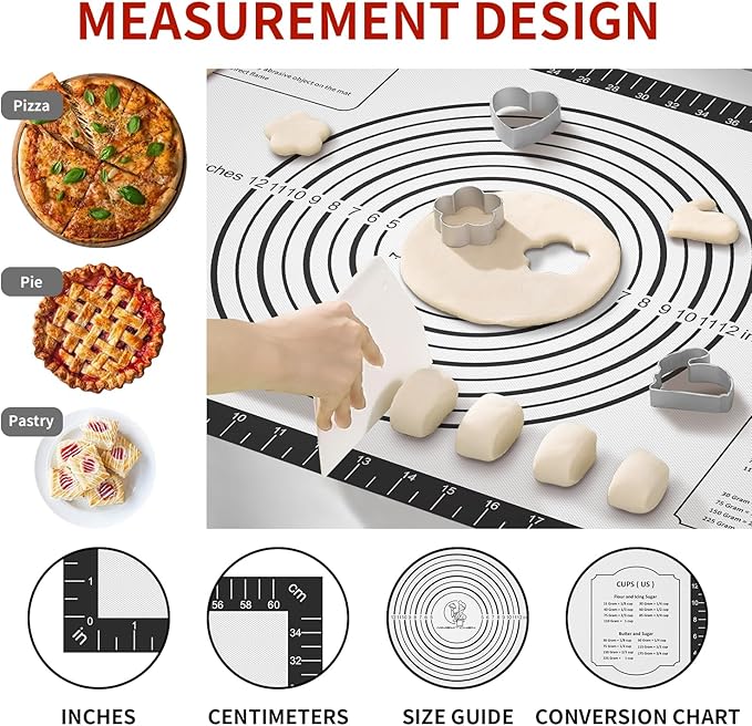 Non-stick Pastry Mat, Silicone Baking Mat - Image 2