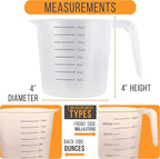 U.S. Kitchen Supply Plastic Measuring Cups - 16 oz Liquid Measuring Cup Set of - Image 3