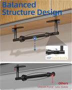 RUACQ Paper Towel Holder Under Cabinet, One Hand Tearing Paper Towel Holder - Image 3