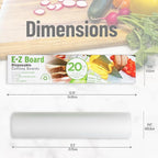 Mind Reader E-Z Board Disposable Plastic Cutting Board, 20 Square Feet - Image 2