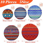 Patelai 10 Pcs Bowl Covers Reusable in 5 Size Stretch Cloth Fabric Elastic Food - Image 3