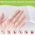 4 Pack Large Mesh Food Covers 17" x 17", Tall White Nylon Food Tents, - Image 4