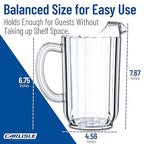 Carlisle FoodService Products 553807 Plastic Pitcher, 48 Ounces - Image 4